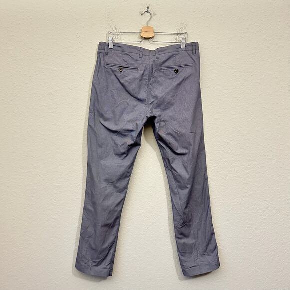 TED BAKER LONDON Pants Gray Straight Leg Cotton Stretch Preppy Office - Picture 2 of 13